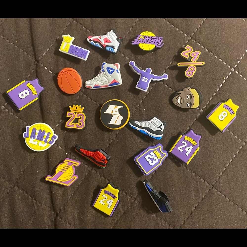 LA Lakers shoe charms